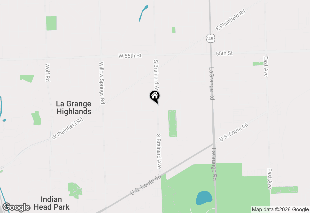 Map of 5840 S Brainard Avenue, La Grange Highlands, IL 60525