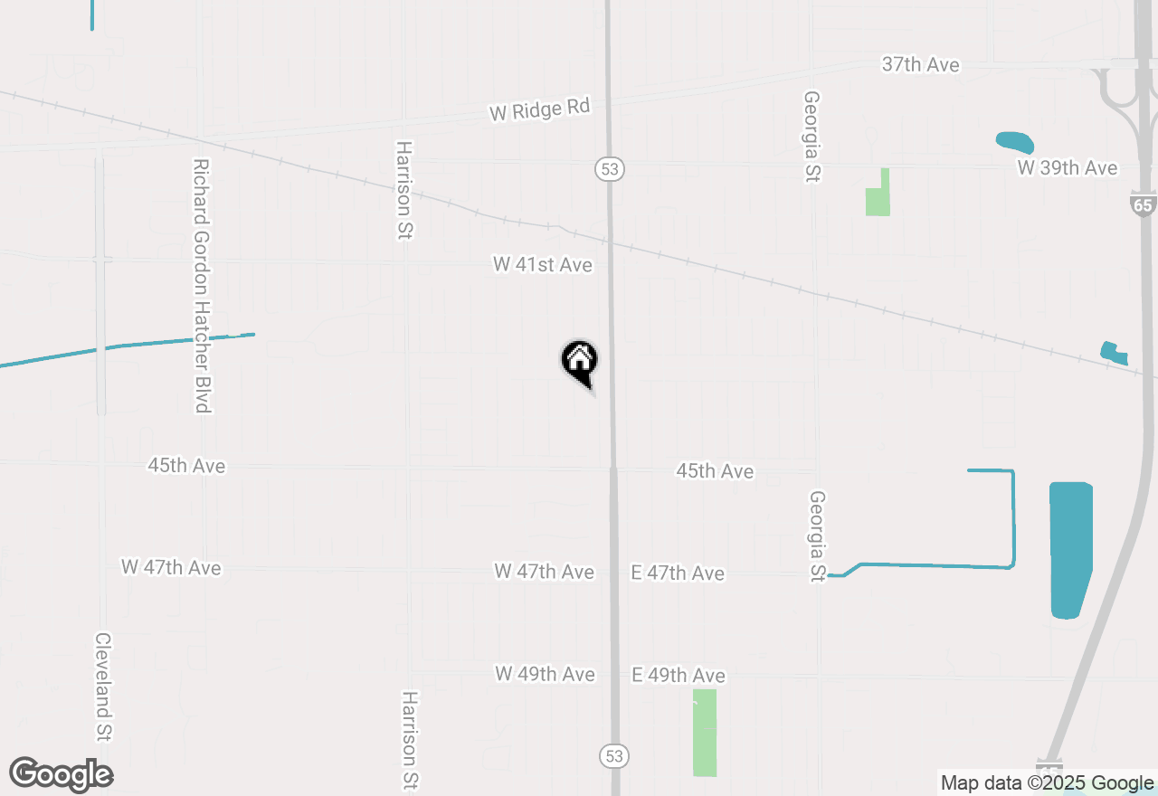 Map of 4354 Washington Street, Gary, IN 46408