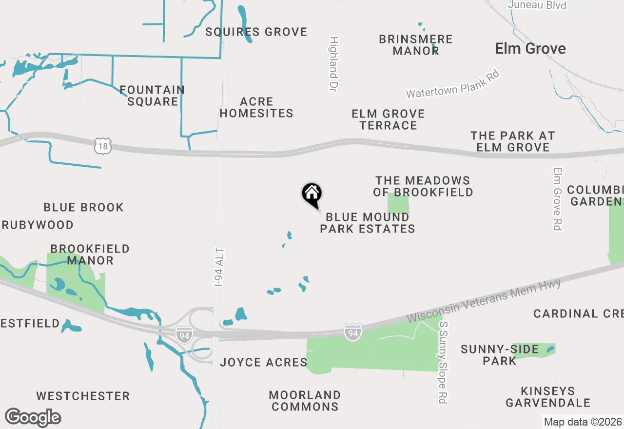 Map of 145 Lynnwood Ln, Brookfield, WI 53005
