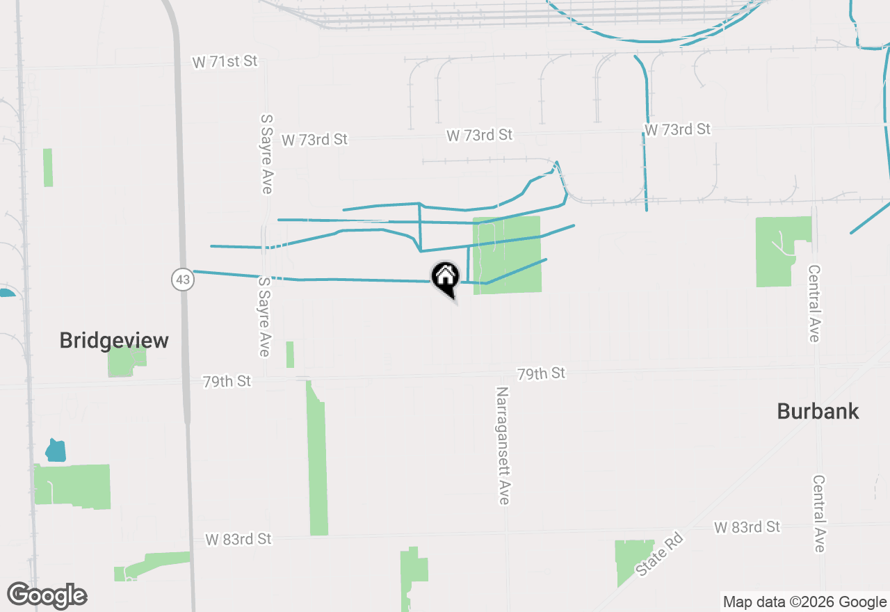Map of 7709 Neenah Avenue, Burbank, IL 60459