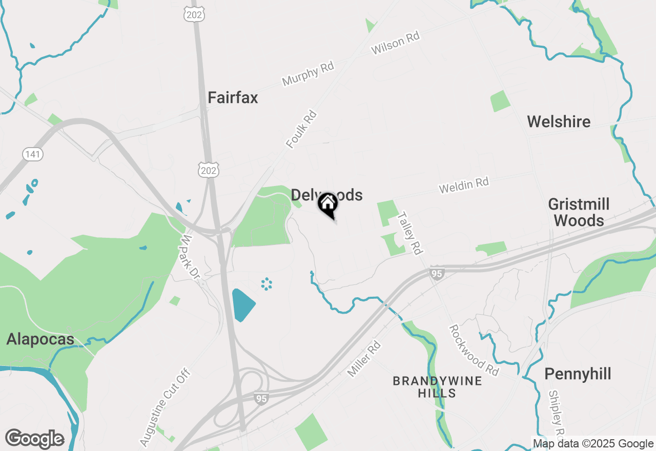 Map of 1406 William Penn Lane, Talleyville, DE 19803