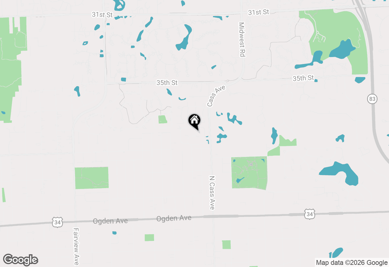 Map of 108 White Birch Lane, Westmont, IL 60559