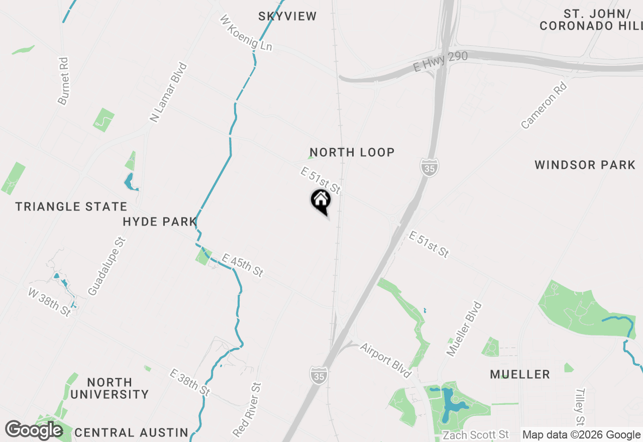 Map of 807 E 49th St, Austin, TX 78751