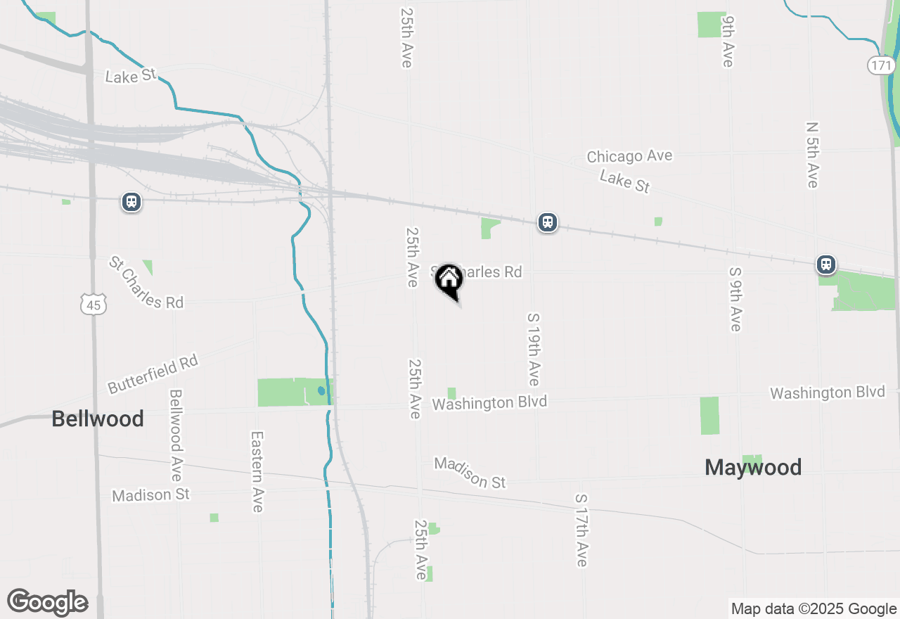 Map of 334 23rd Avenue, Bellwood, IL 60104