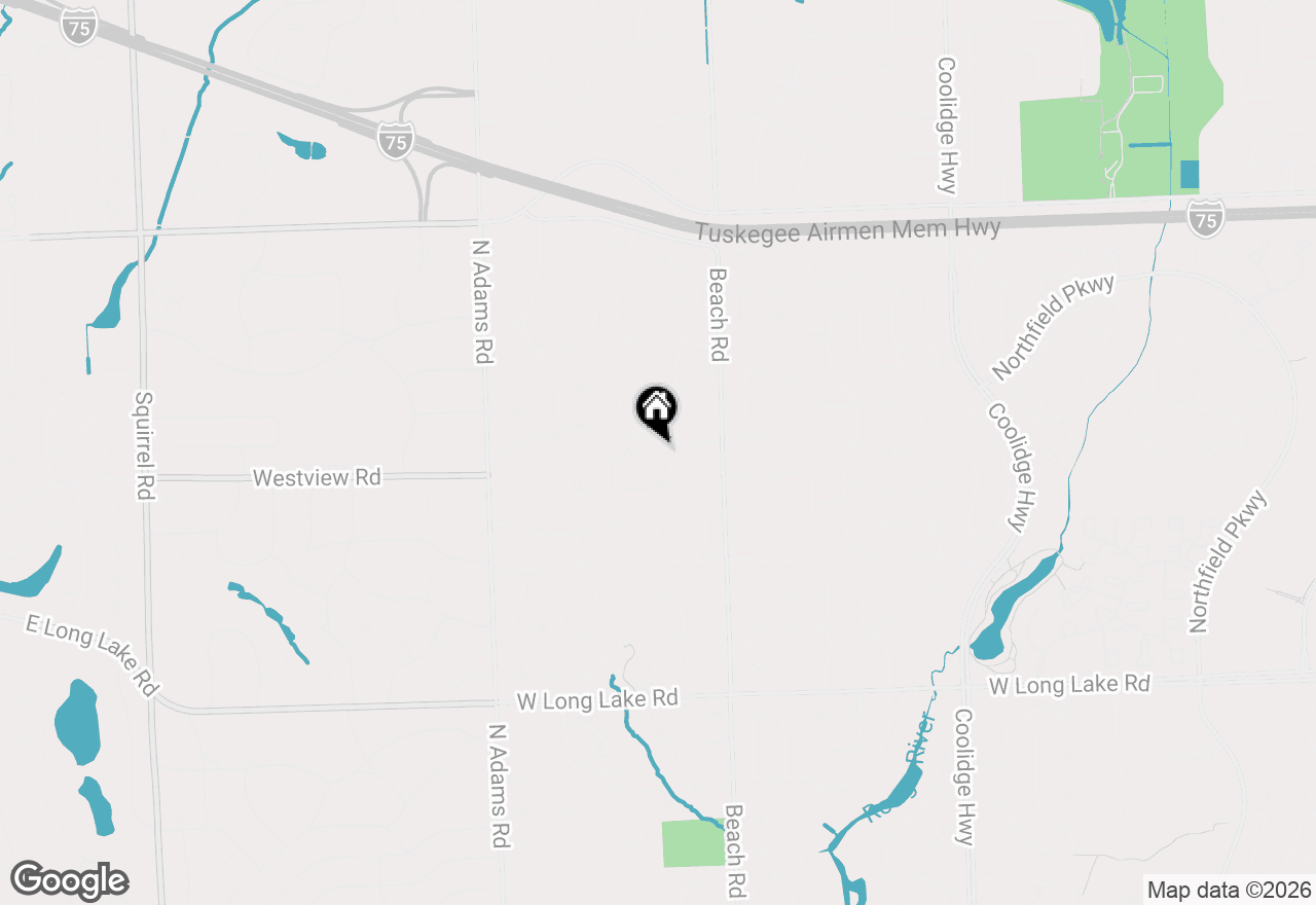 Map of 2574 Fox Chase Drive, Troy, MI 48098