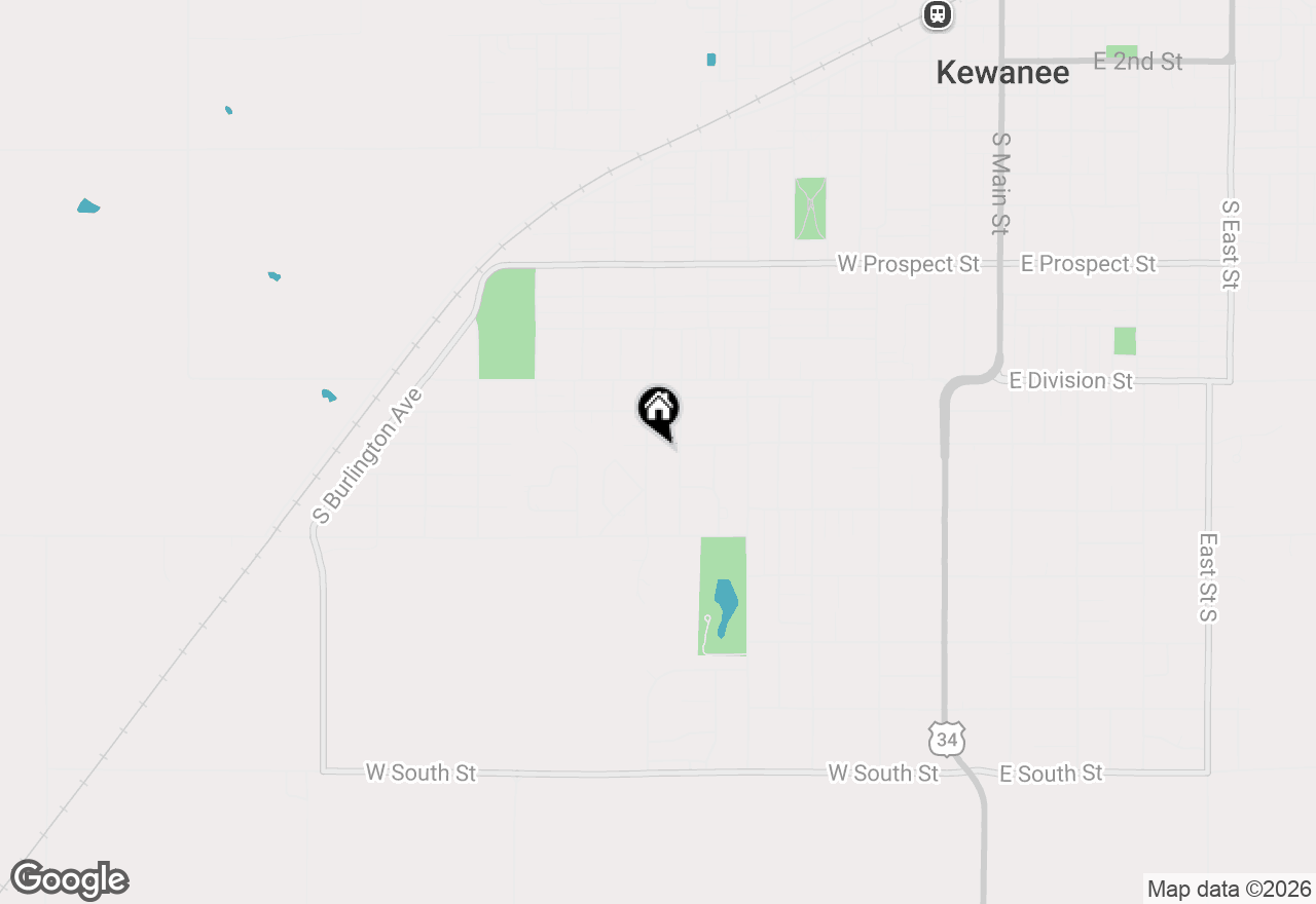 Map of 519 W Mill Street, Kewanee, IL 61443