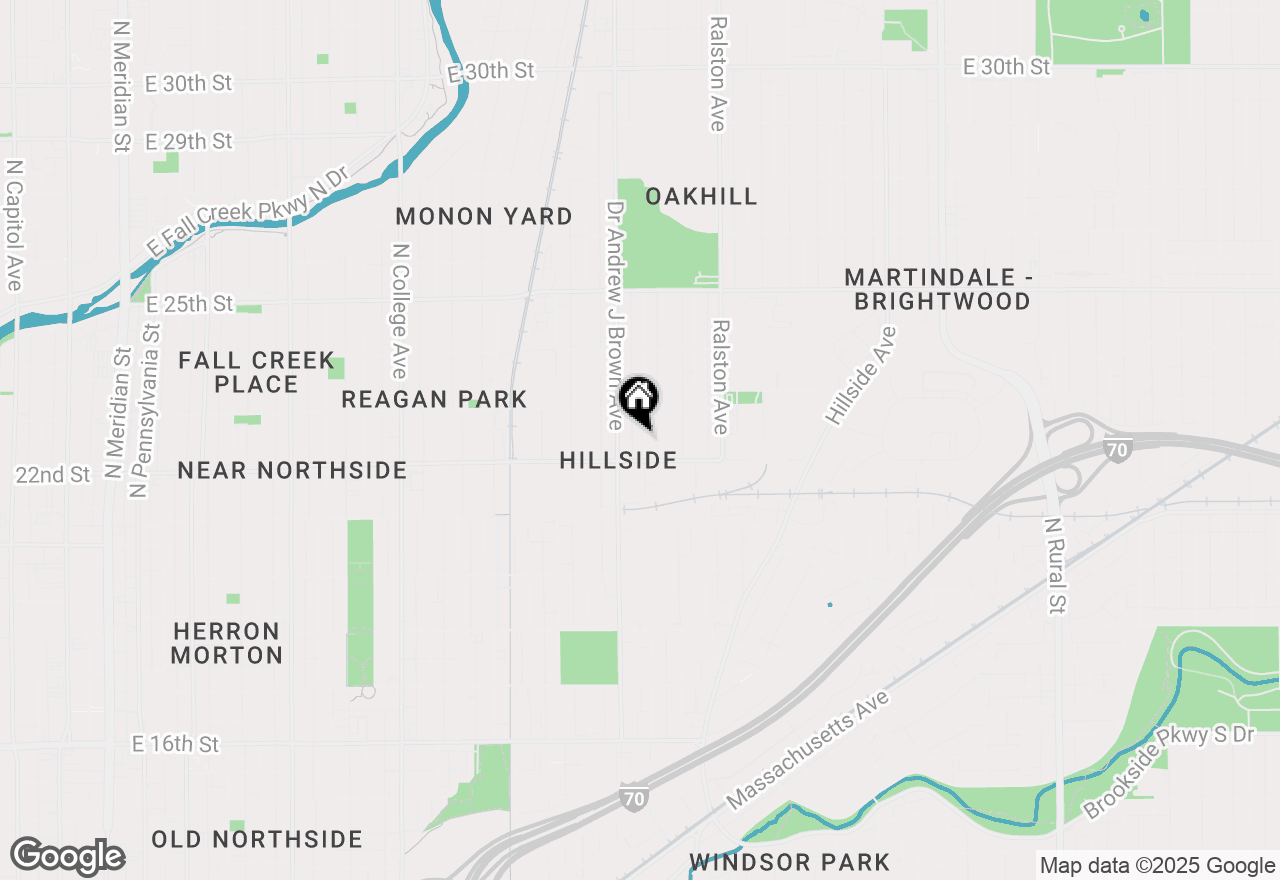 Map of 2222 N Arsenal Avenue, Indianapolis, IN 46218