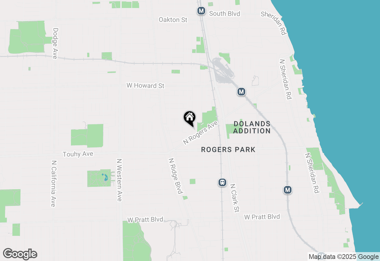 Map of 7323 N Damen Avenue, Chicago, IL 60645