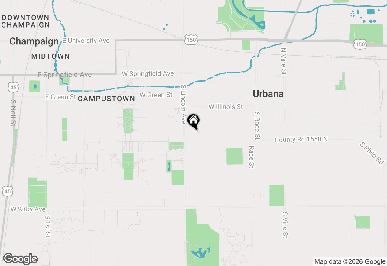 Map of 801 W Nevada Street, Urbana, IL 61801