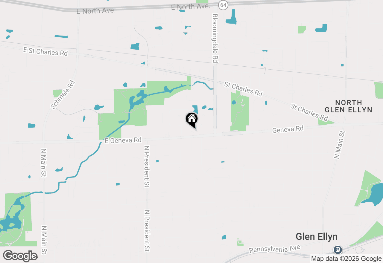 Map of 835 Avon Court, Glen Ellyn, IL 60137