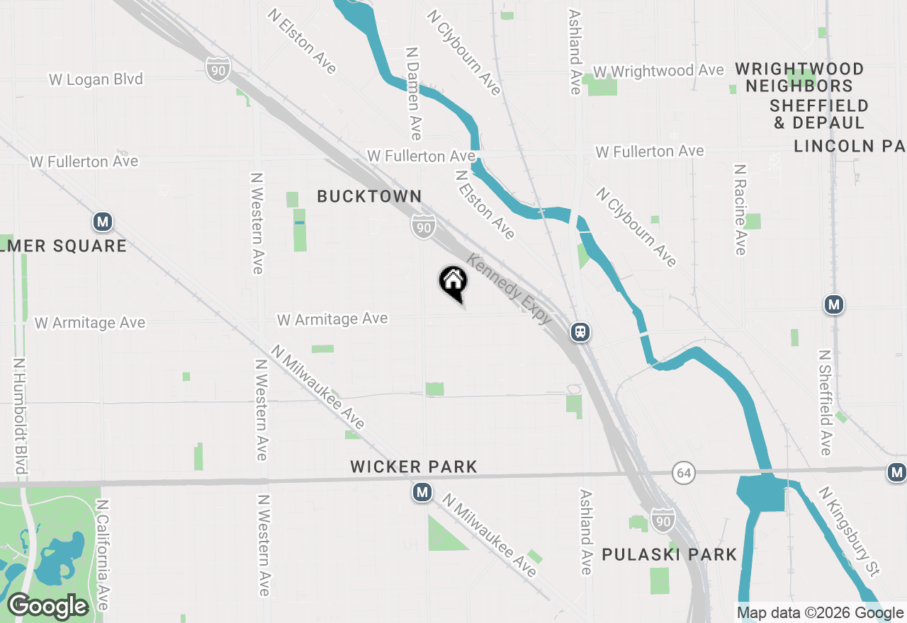 Map of 1912 W Armitage Avenue #2, Chicago, IL 60622