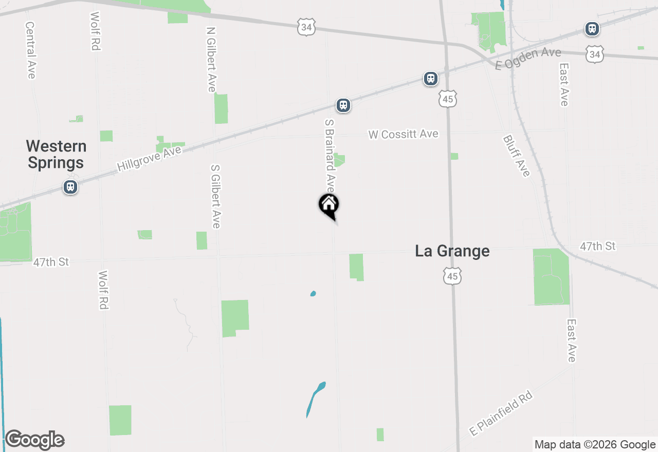 Map of 404 S Brainard Avenue, La Grange, IL 60525