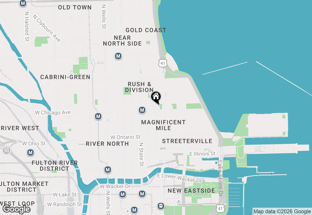 Map of 800 N Michigan Avenue #4801, Chicago, IL 60611