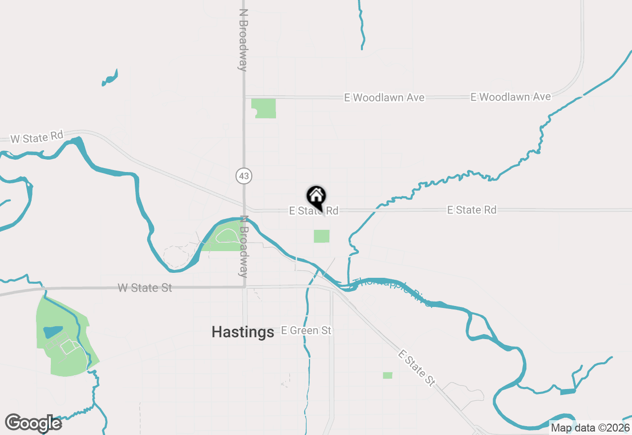 Map of 527 N Boltwood Street, Hastings, MI 49058