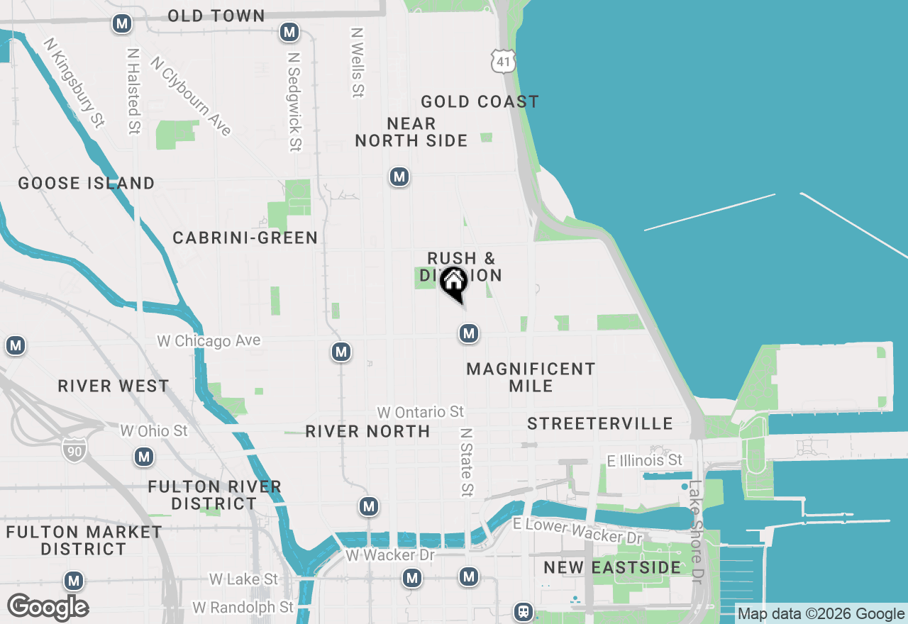 Map of 21 W Chestnut Street #901, Chicago, IL 60610