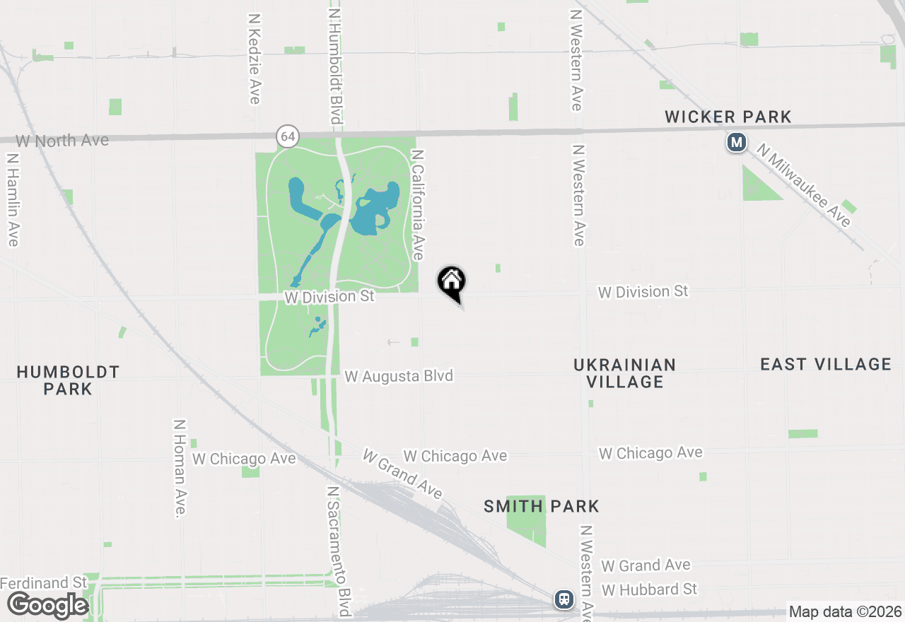 Map of 2710 W Haddon Avenue #2, Chicago, IL 60622
