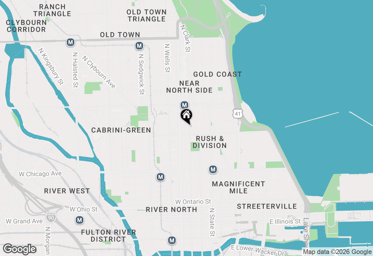 Map of 111 W Maple Street #3110, Chicago, IL 60610