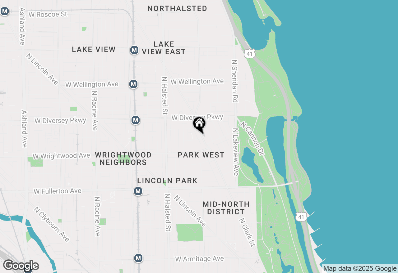 Map of 600 W Drummond Place #511, Chicago, IL 60614