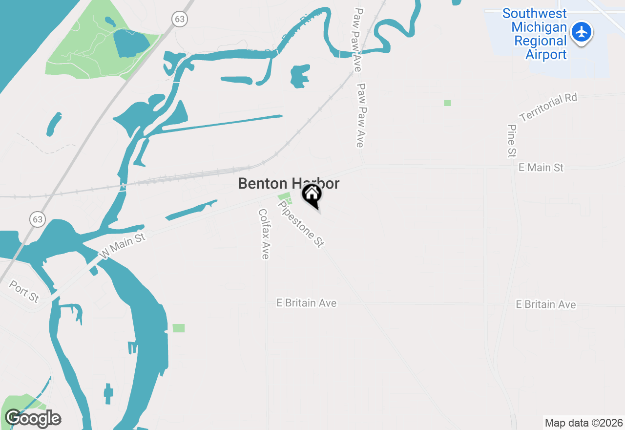 Map of 255 High Street, Benton Harbor, MI 49022