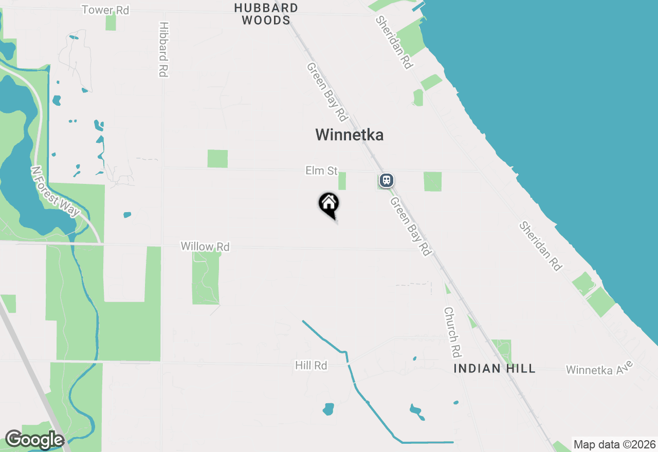 Map of 887 Ash Street, Winnetka, IL 60093