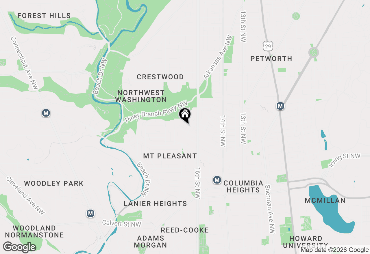 Map of 3415 Oakwood Terrace Nw, Washington, DC 20010