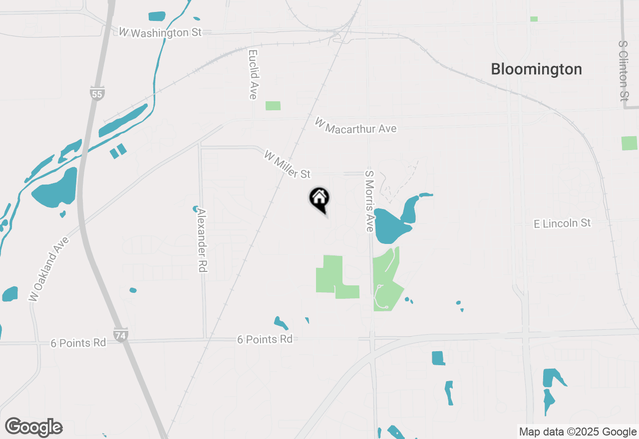 Map of 1216 Barker Street, Bloomington, IL 61701