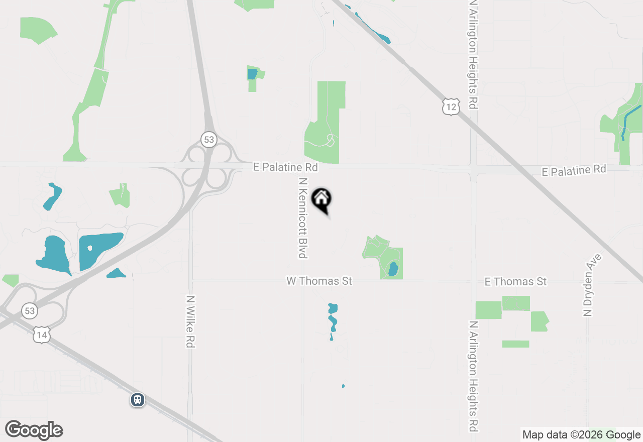Map of 1545 N Kaspar Avenue, Arlington Heights, IL 60004