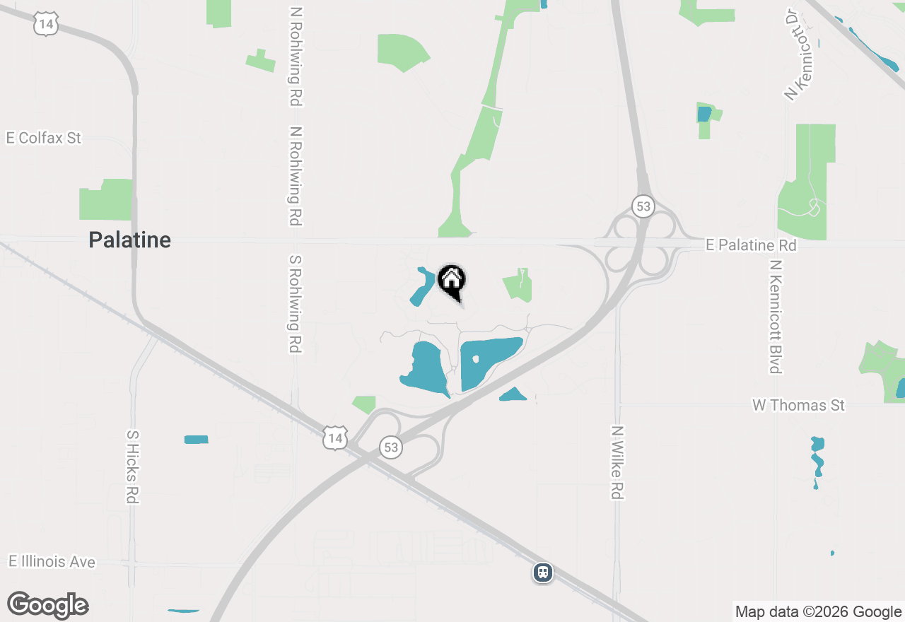 Map of 166 S Stonington Drive, Palatine, IL 60074