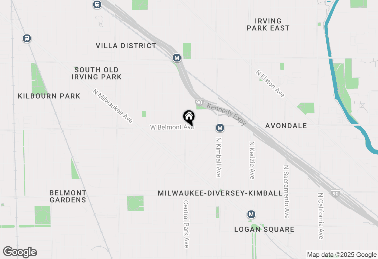 Map of 3545 W Belmont Avenue #2, Chicago, IL 60618