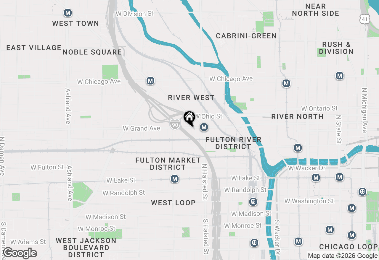 Map of 851 W Grand Avenue #503, Chicago, IL 60642