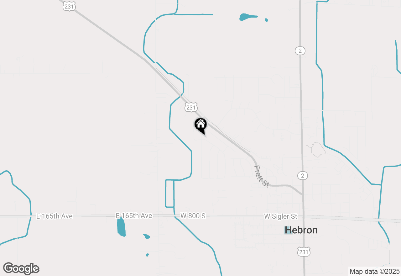 Map of 602 Petry Street, Hebron, IN 46341