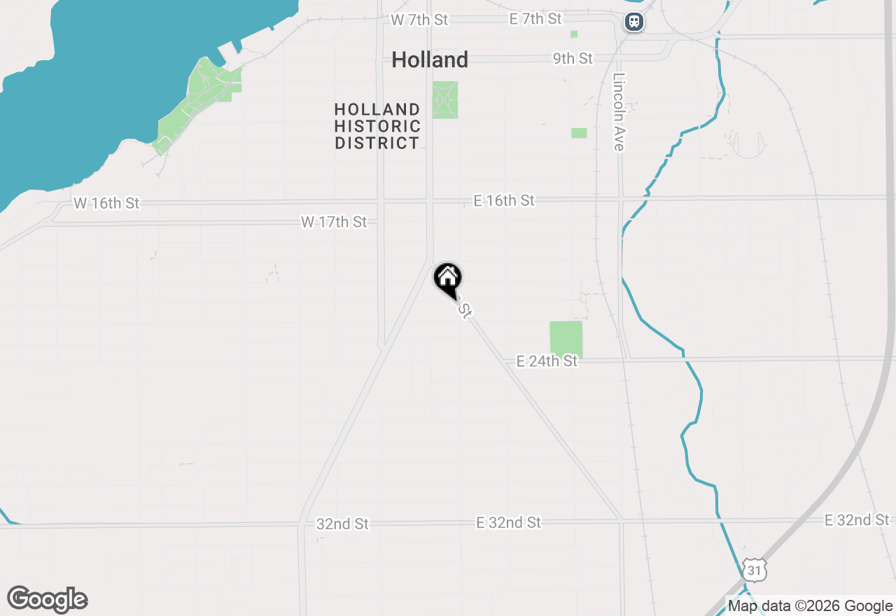 Map of 16 W 21st Street, Holland, MI 49423