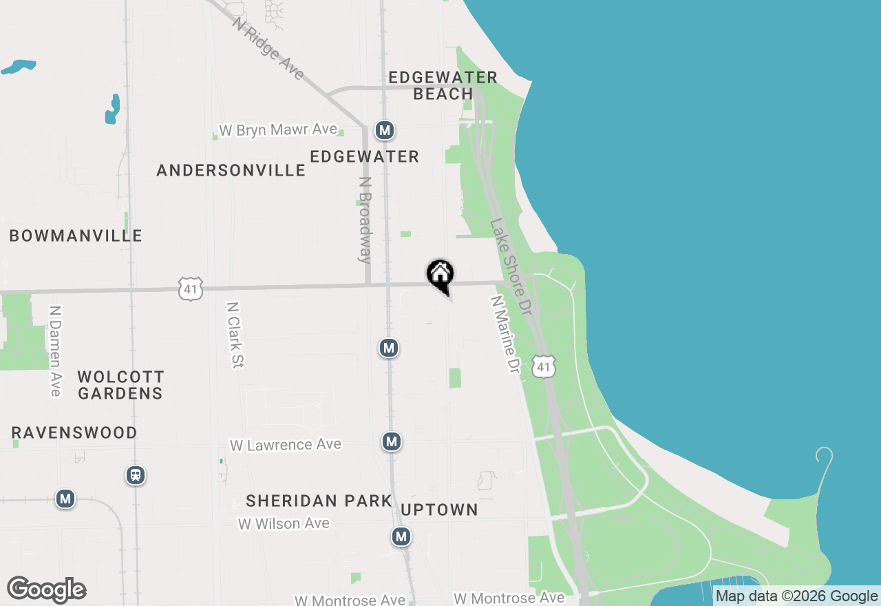 Map of 5100 N Sheridan Road #503, Chicago, IL 60640