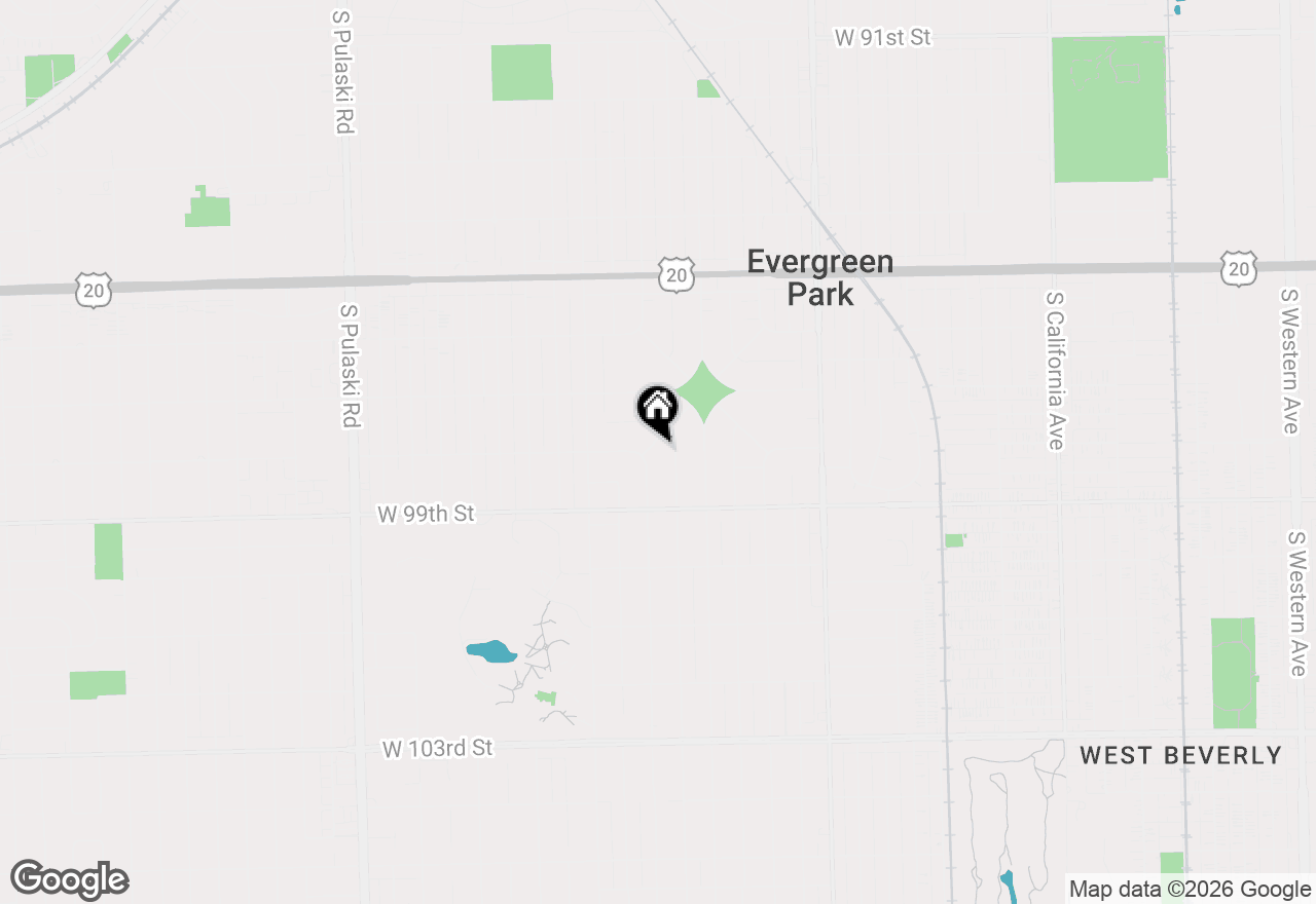 Map of 3447 W Maple Street, Evergreen Park, IL 60805