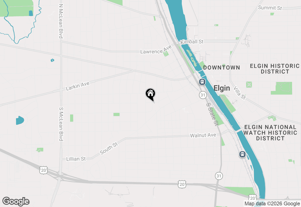 Map of 50 Sheridan Street, Elgin, IL 60123