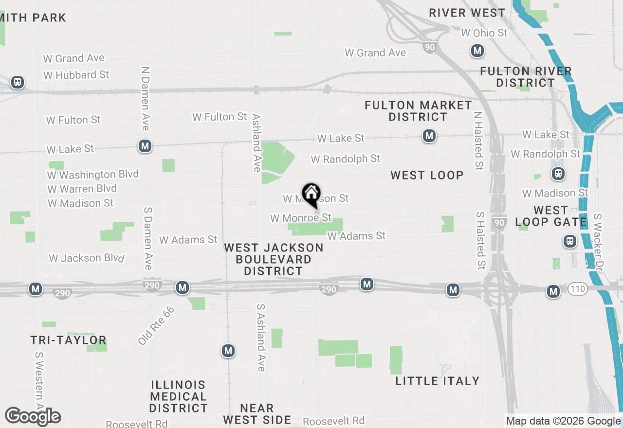 Map of 1400 W Monroe Street #6G, Chicago, IL 60607