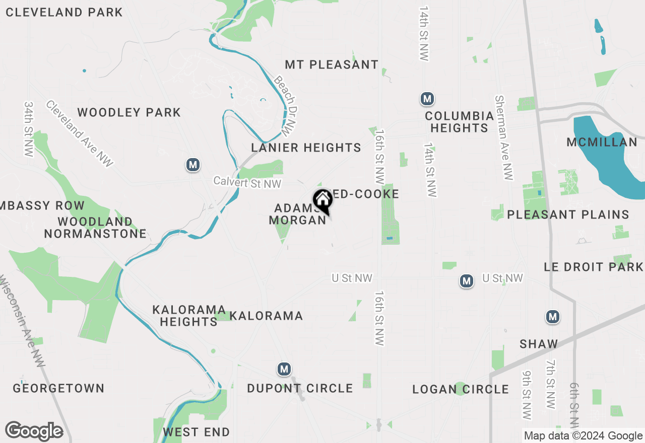Map of 2328 Champlain Street Nw #202, Washington, DC 20009