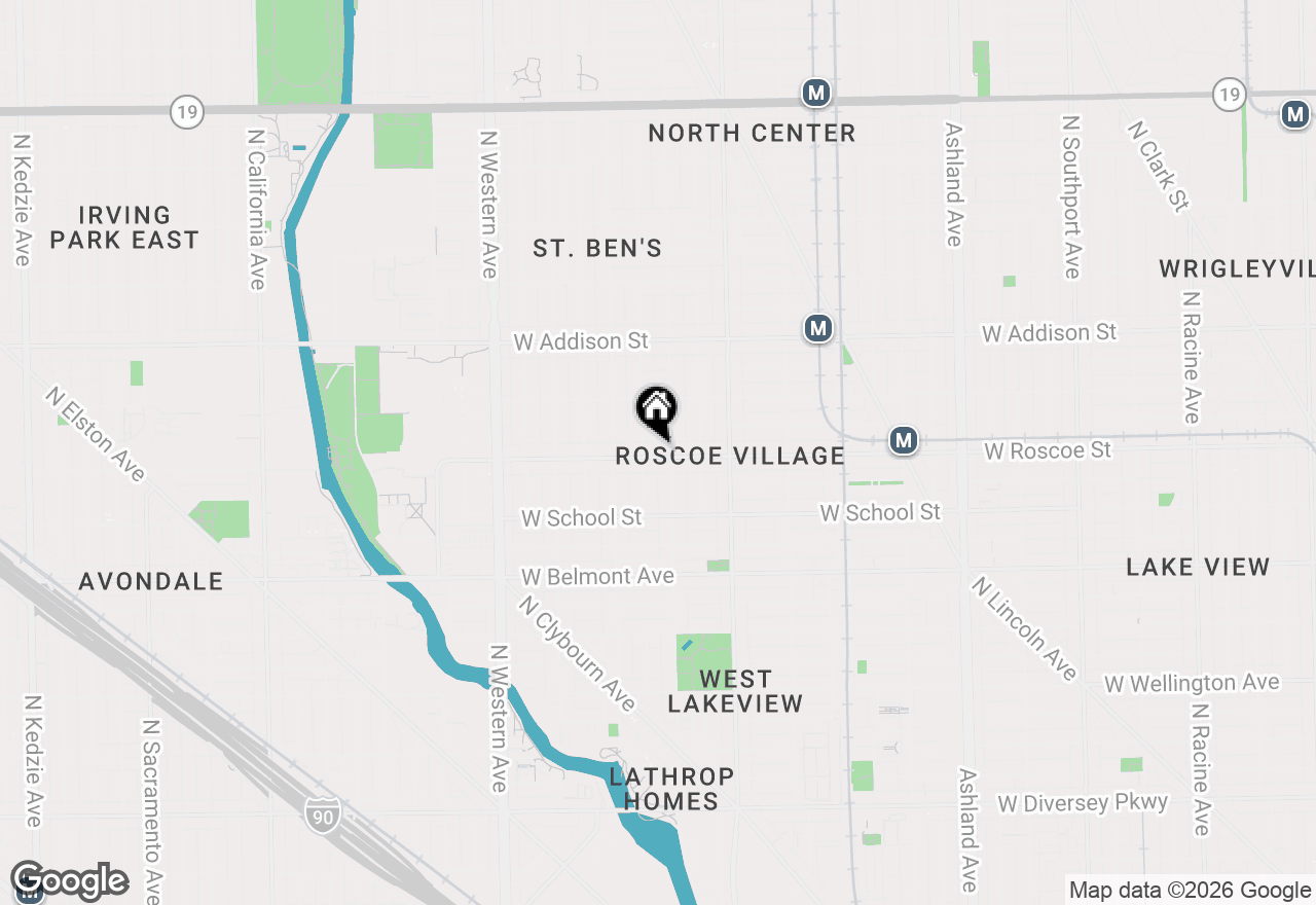 Map of 2112 W Roscoe Street #2F, Chicago, IL 60618