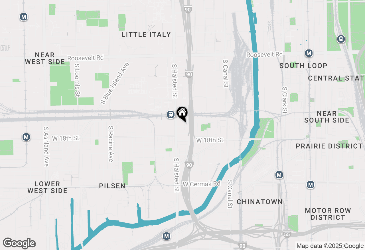 Map of 718-720 W 17th Street #1E, Chicago, IL 60616