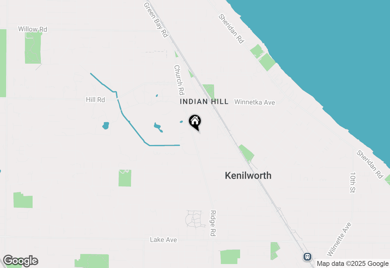 Map of 615 Ridge Road, Kenilworth, IL 60043
