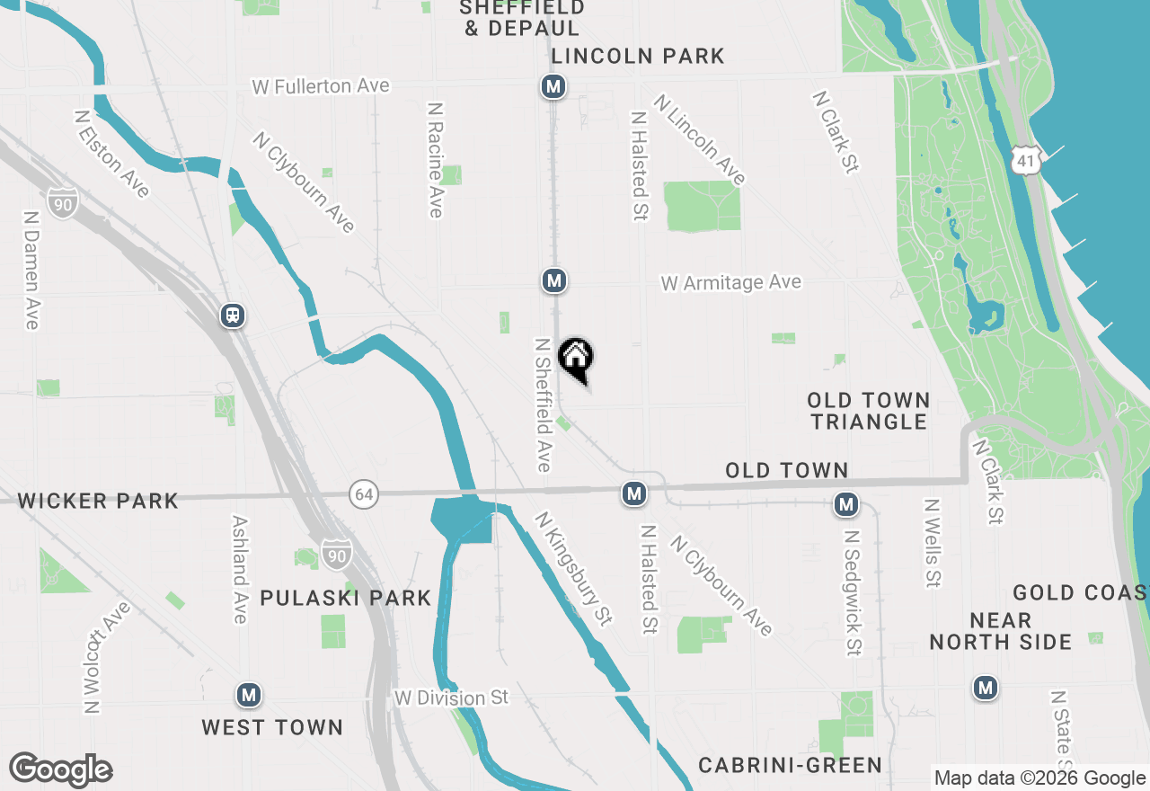Map of 1815 N Bissell Street #1, Chicago, IL 60614