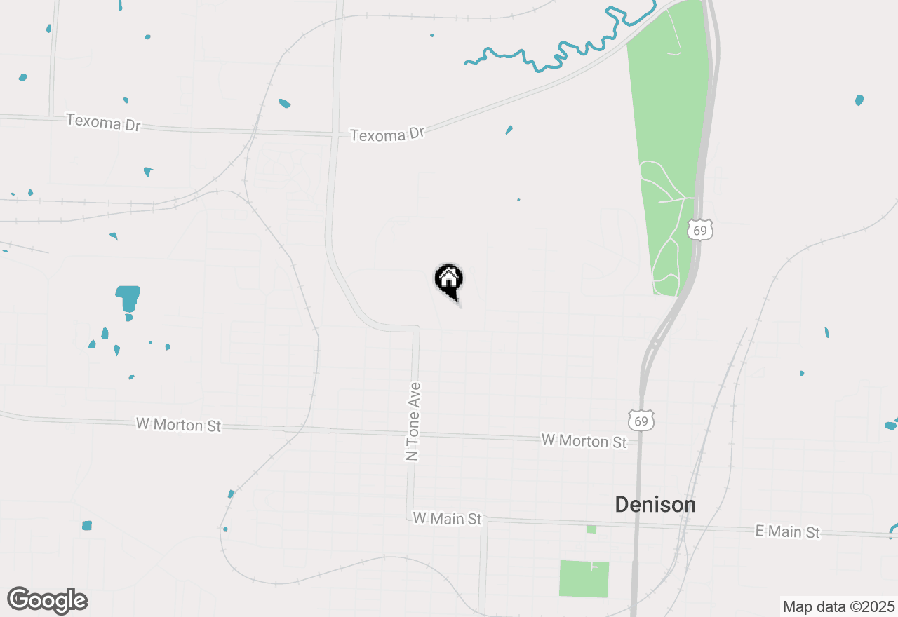 Map of 100 Memorial Drive, Denison, TX 75020