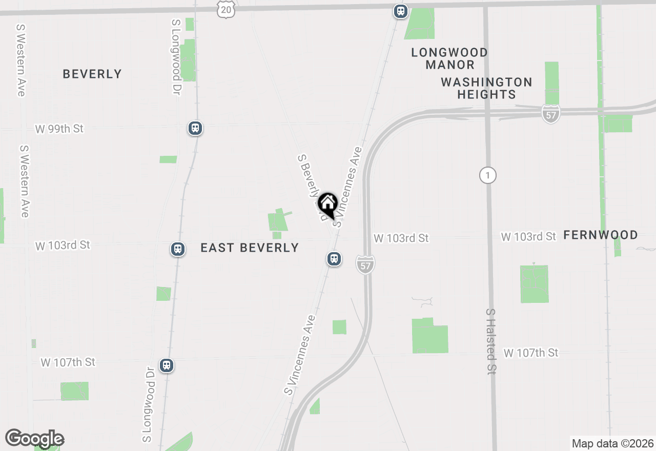 Map of 10009 S Beverly Avenue, Chicago, IL 60643