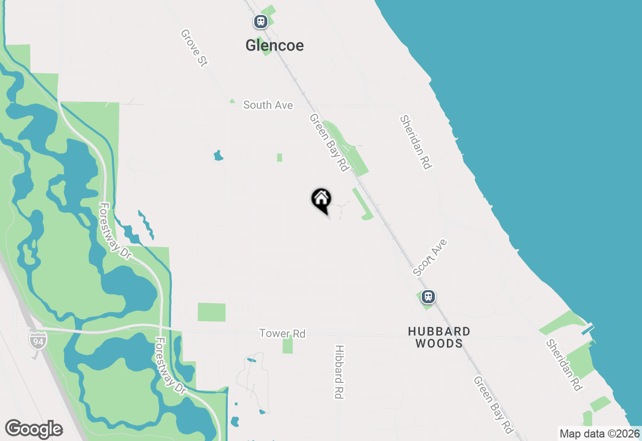 Map of 413 Jackson Avenue, Glencoe, IL 60022