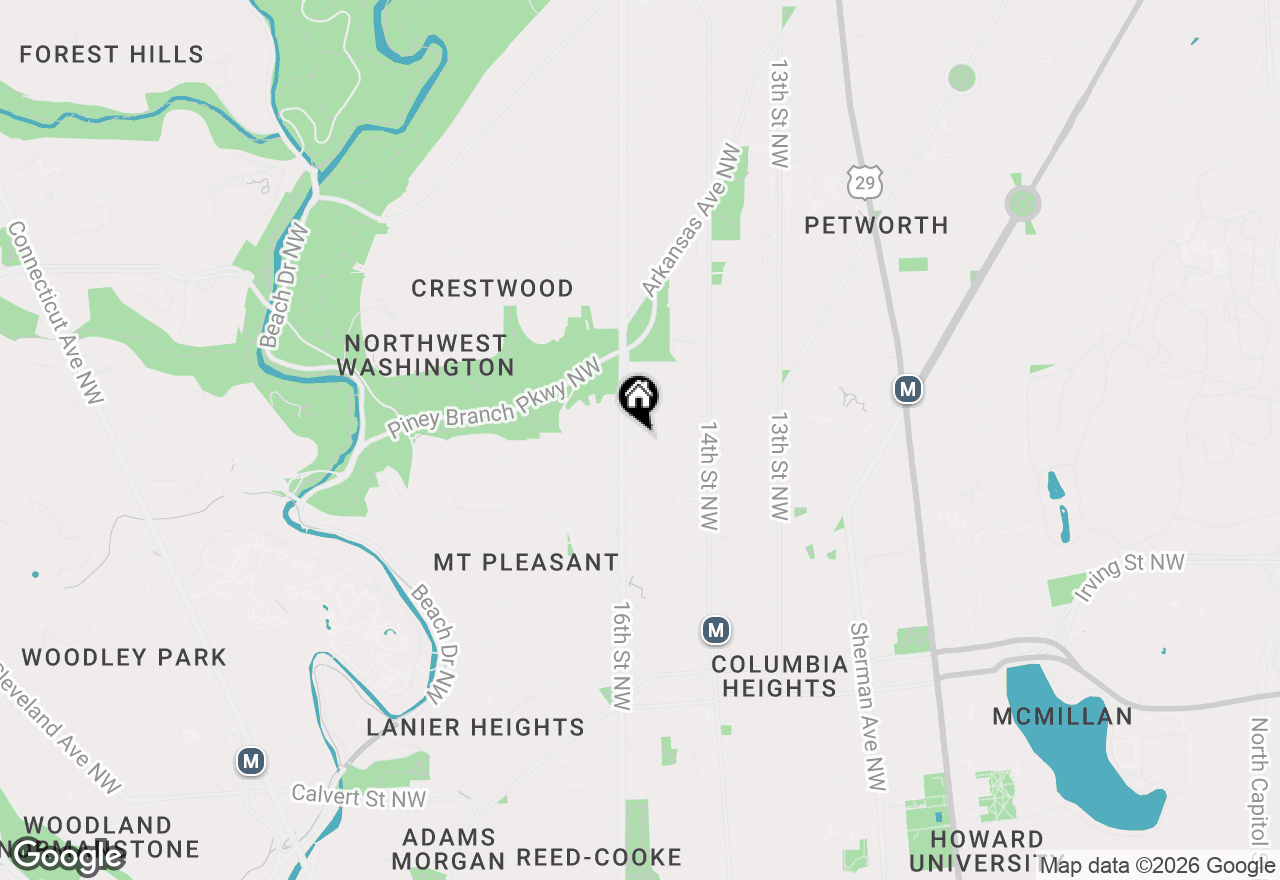 Map of 3527 Hertford Place Nw, Washington, DC 20010