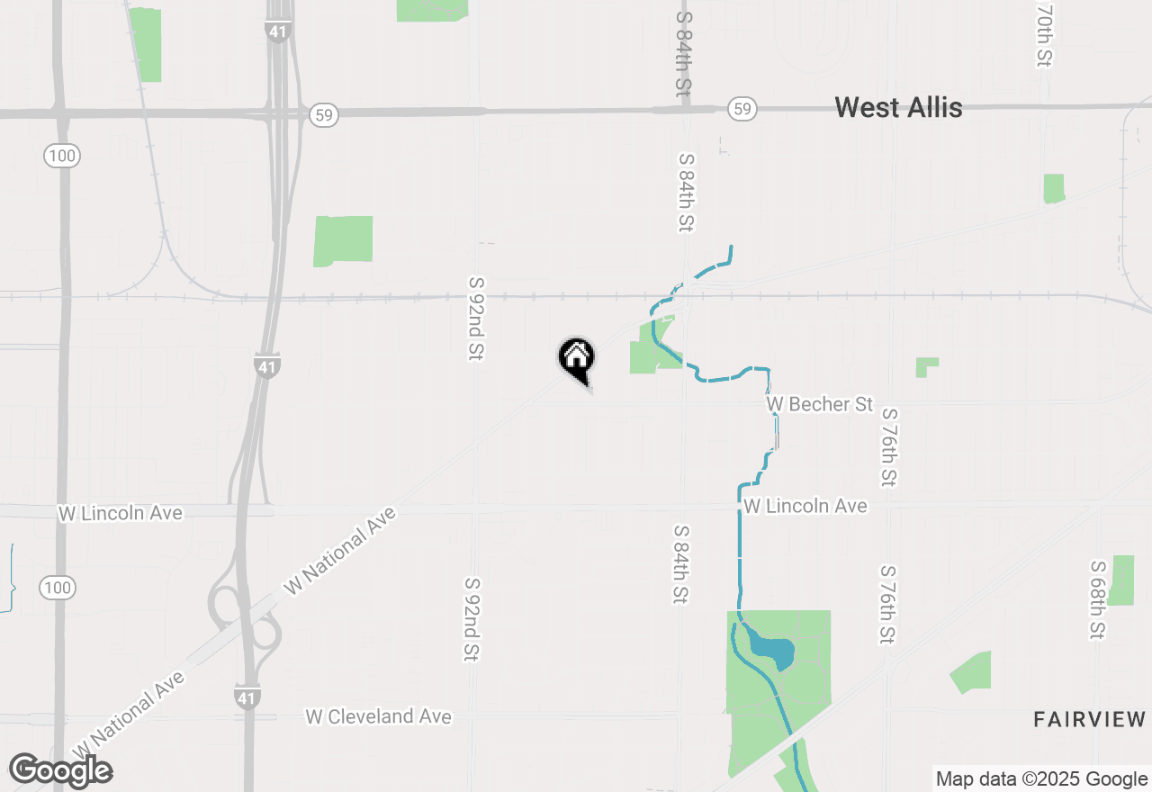 Map of 8734 W Becher St, West Allis, WI 53227