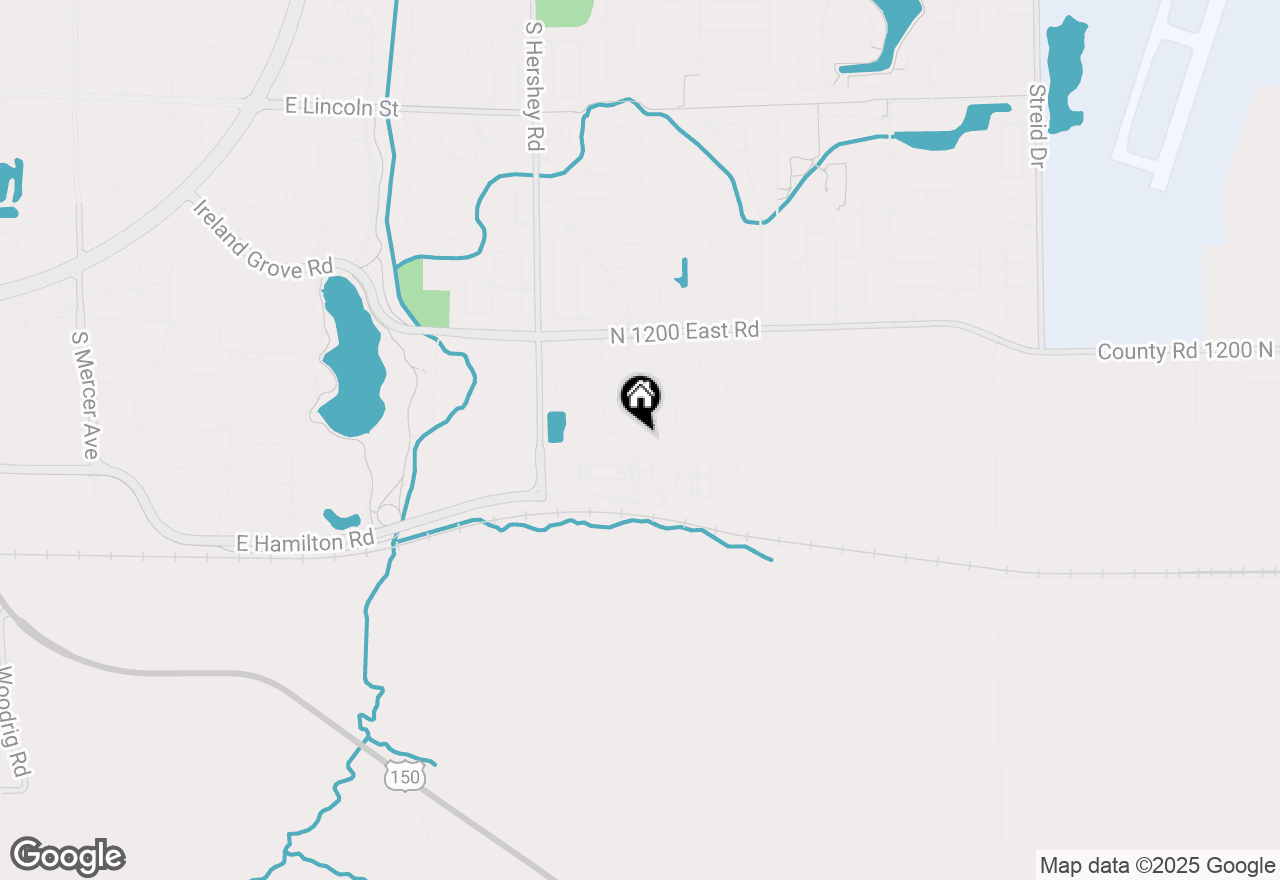 Map of 1727 Eide Road, Bloomington, IL 61704