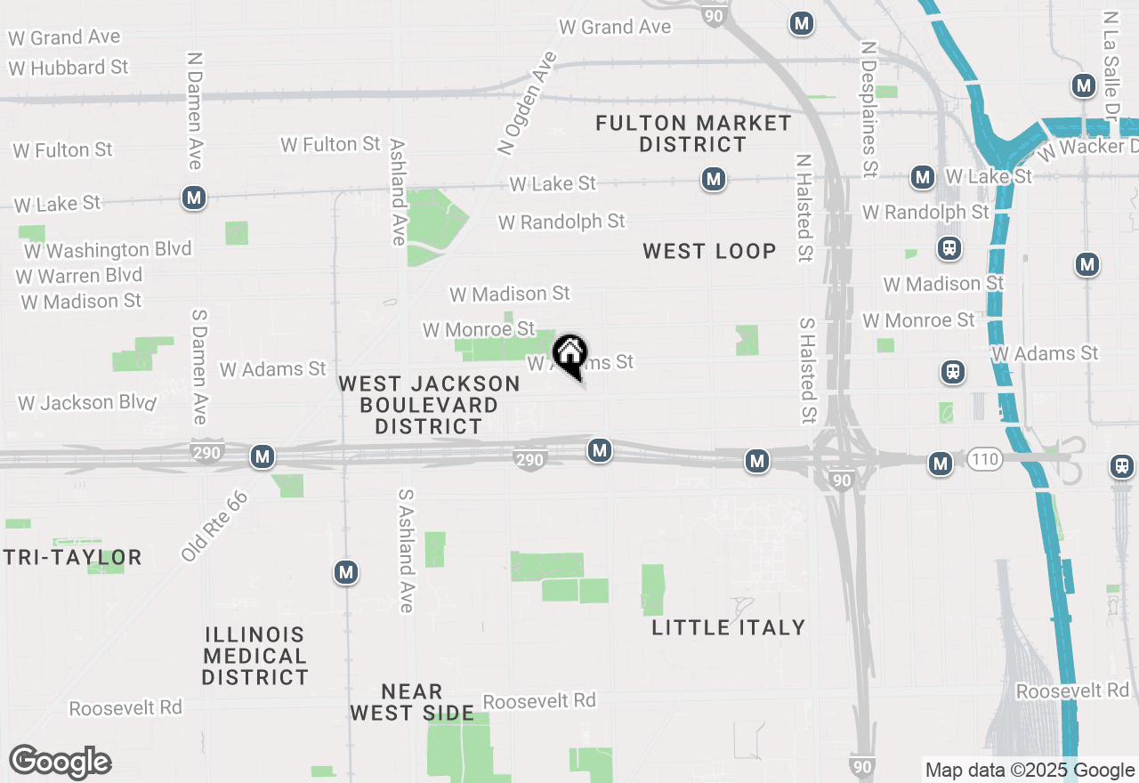 Map of 1248 W Jackson Boulevard #3E, Chicago, IL 60607