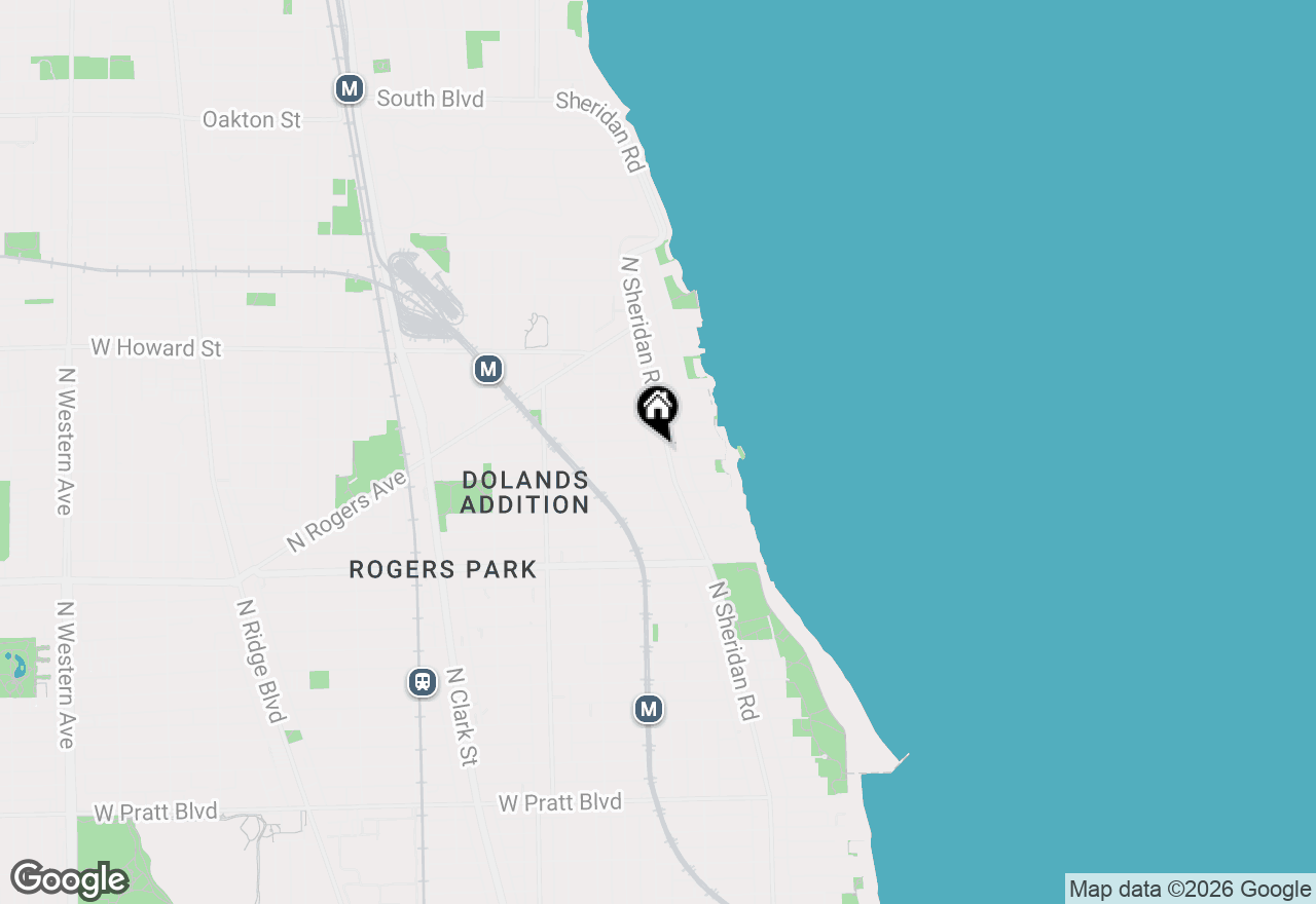 Map of 7404 N Sheridan Road #G, Chicago, IL 60626