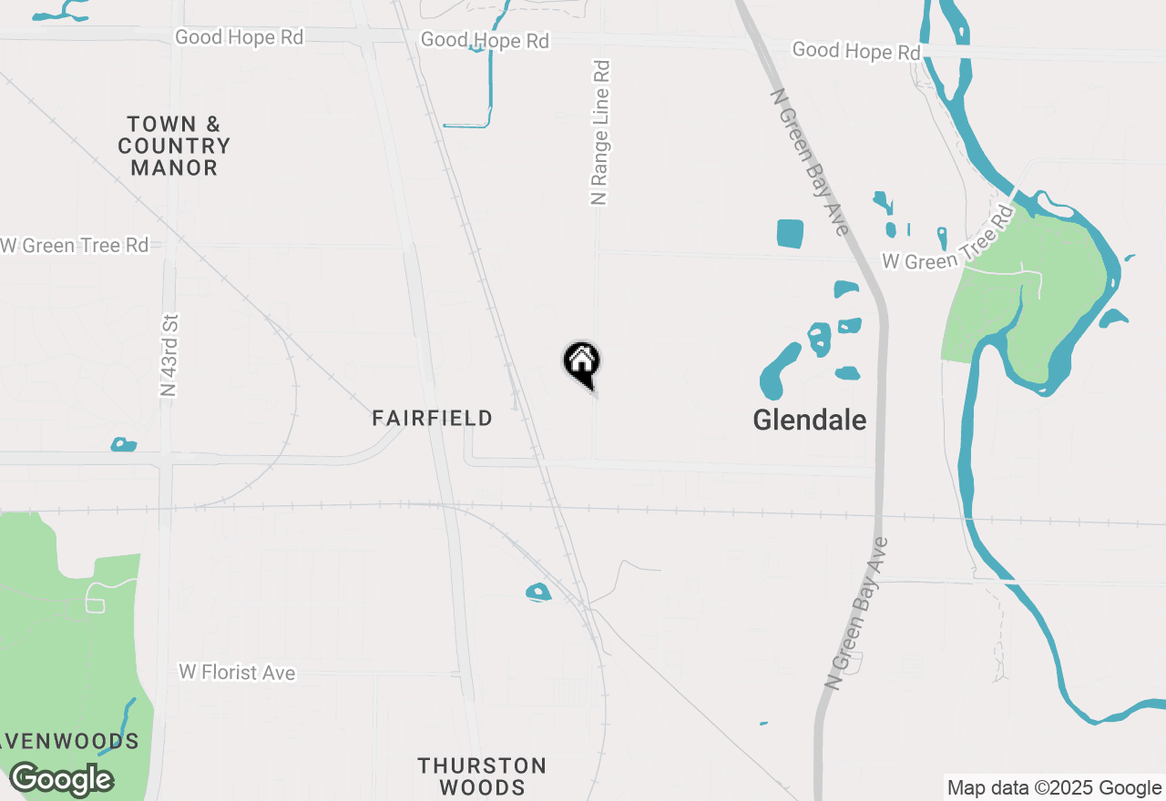 Map of 6529 N Range Line Rd, Glendale, WI 53209